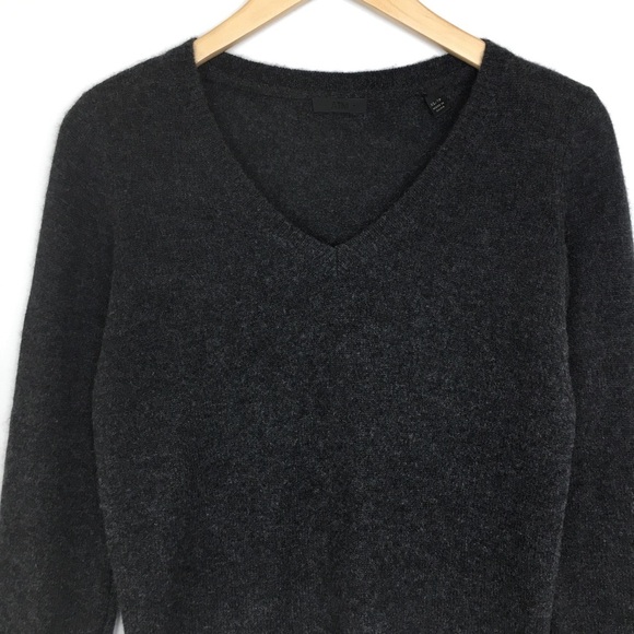 ATM Cashmere Sweater Pullover Charcoal Gray Scoop Neck Women’s Size XS Luxury - Picture 2 of 11